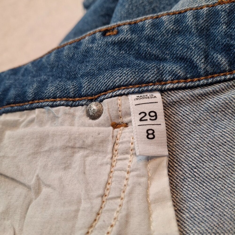 Ann Taylor Loft Bermuda Denim Shorts Sz 29 Frayed Cowgirl Western Rodeo - Picture 14 of 15